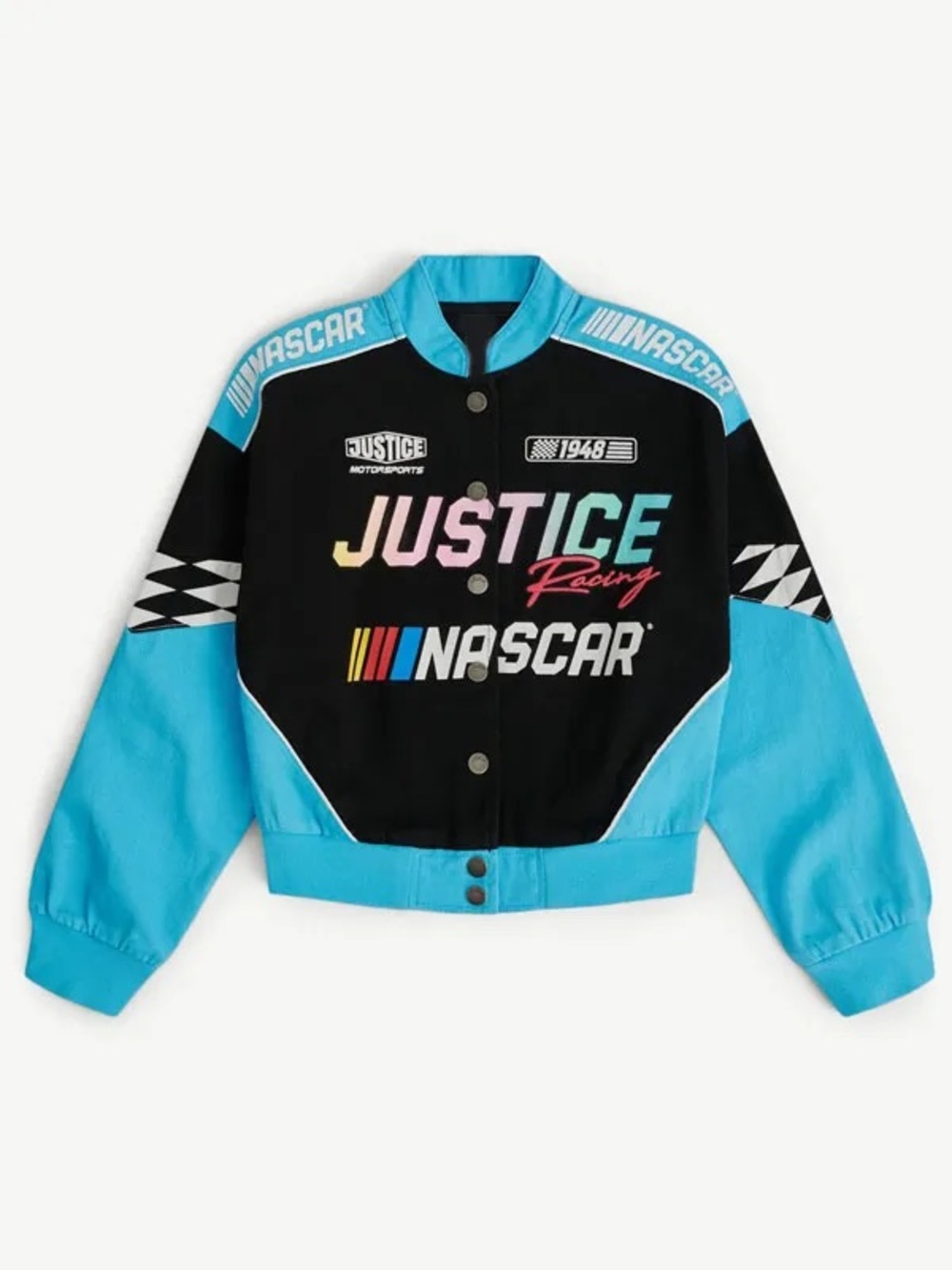 Justice x NASCAR Girls Racing Jacket — NWT Size M (10)